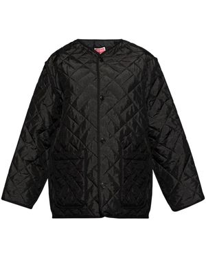KENZO Padded Logo-Patch Jacket - Black