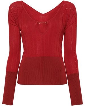 Jacquemus 'pralu' Ribbed Top, - Red