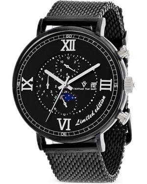 Christian Van Sant Somptueuse Ltd 46Mm Watch - Black