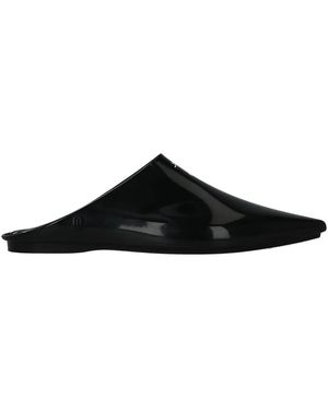 Melissa Mules A Punta Con Stampa Smile - Nero