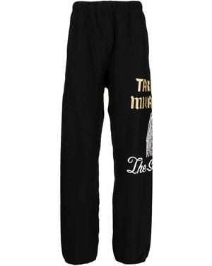 TAKAHIROMIYASHITA TheSoloist. Side Logo-Print Detail Track Trousers - Black
