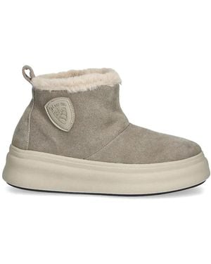 Blauer Suede Ankle Boots - Natural
