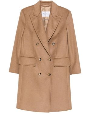 Max Mara Double-Breasted Coat - Natural