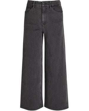 GOOD AMERICAN Buttoned Wide-Leg Jeans - Grey