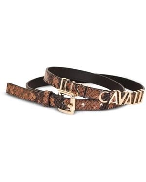 Just Cavalli Logo-lettering Belt - White