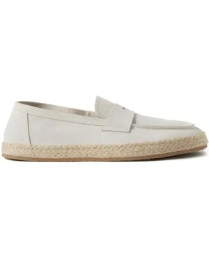 Brunello Cucinelli Loafer aus Wildleder - Weiß