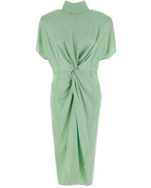 Stella McCartney Twist-Effect Midi Dress - Green
