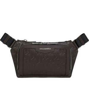 Karl Lagerfeld Riñonera Loom con relieve - Negro