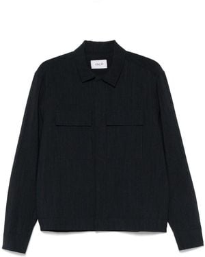 D4.0 Seersucker Overshirt - Black