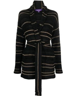 Ralph Lauren Cardigan mit Kontrastnähten - Schwarz