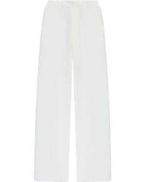 DSquared² High-Waist Wide-Leg Trousers - White