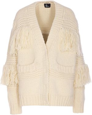 Moncler Fringes Cardigan - Natural