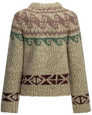 Moncler Fair-Isle-Knit Sweater - Green