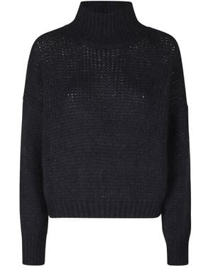 Roberto Collina Jersey Dolcevita De Punto Grueso - Azul