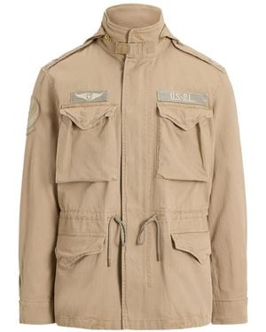 Polo Ralph Lauren Patch-Detail Military Jacket - Natural