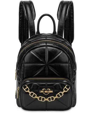 Love Moschino キルティング バックパック - ブラック