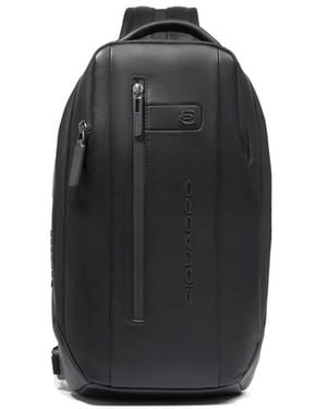 Piquadro Wandelbarer Rucksack - Schwarz