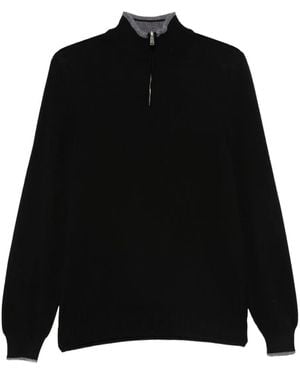 Fedeli Sweatshirt Mit Reißverschluss - Schwarz
