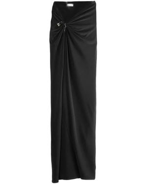 GRACE LING Key-Detail Maxi Skirt - Black