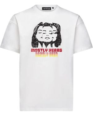 Mostly Heard Rarely Seen T-Shirt Con Grafica - Bianco