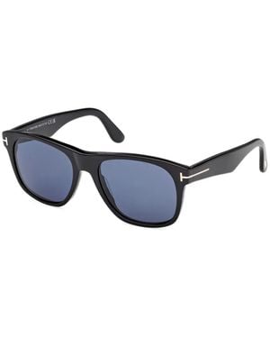 Tom Ford Rectangle-Frame Sunglasses - Blue