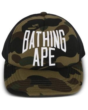 A Bathing Ape 1St Camo Baseball Cap - Black