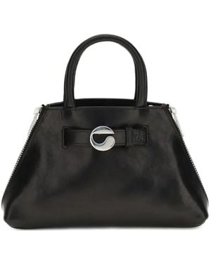 Coperni Mini Data レザーハンドバッグ - ブラック