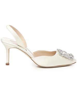 Manolo Blahnik 70Mm Hangisli Court Shoes - White