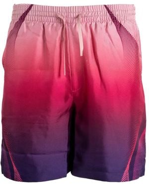 CASABLANCA Gradient Silk Shorts - Pink