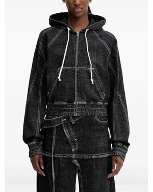 OTTOLINGER Felpa Con Cappuccio E Zip - Nero
