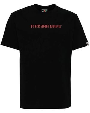 A Bathing Ape Logo-Printed T-Shirt - Black