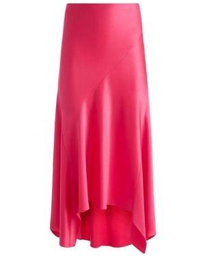 Alice + Olivia Asymmetric Rosa Midi Skirt - Pink