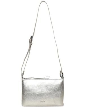 BIASIA Schultertasche Im Metallic-Look - Weiß