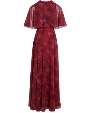 Giambattista Valli Floral-Print Silk Maxi Dress - Red