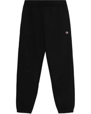 Champion Logo-Embroidered Track Pants - Black