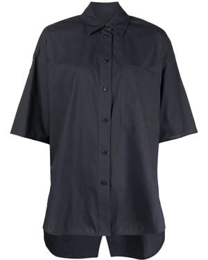 Lee Mathews Drop-Shoulder Button-Down Shirt - Blue