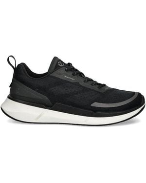 Ecco Lace-Up Mesh Trainers - Black