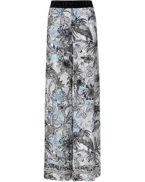 Just Cavalli Floral-Print Pants - Gray