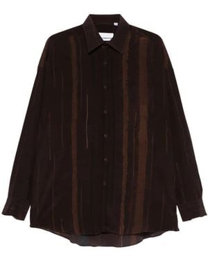Costumein Vertical Stripes Shirt - Black