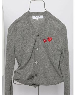 COMME DES GARÇONS PLAY Wool Cardigan - Grey