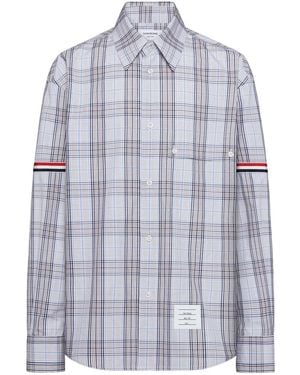 Thom Browne Plaid-Patterned Shirt - Blue
