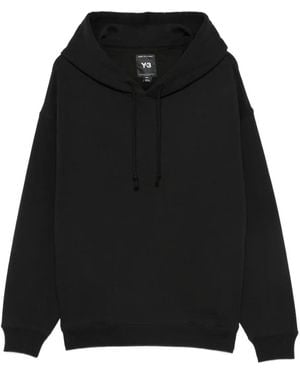 Y-3 Sudadera de algodón con capucha - Negro
