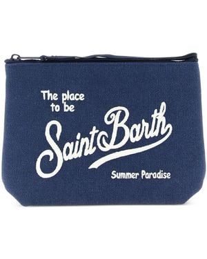 MC2 Saint Barth Clutch Con Logo - Blu
