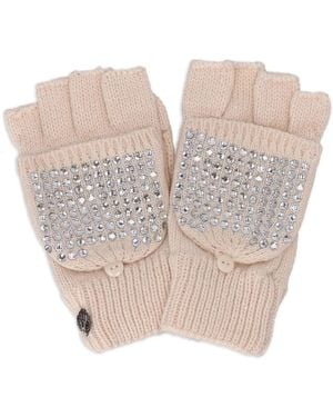 Kurt Geiger Guanti Con Decorazione Di Cristalli - Neutro
