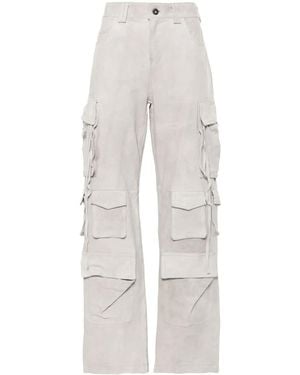 Salvatore Santoro Suede Cargo Pants - White