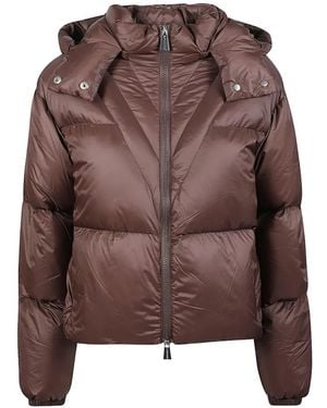 hinnominate Quilted Hooded Jacket - Brown