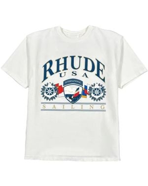 Rhude Usa Sailing Icon Tee - Grey