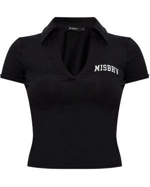 MISBHV V-neck Logo Top - ブラック