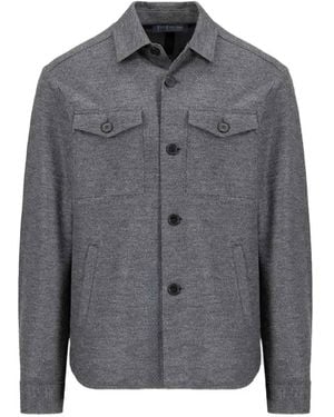 Harris Wharf London Button-Up Shirt Jacket - Grey