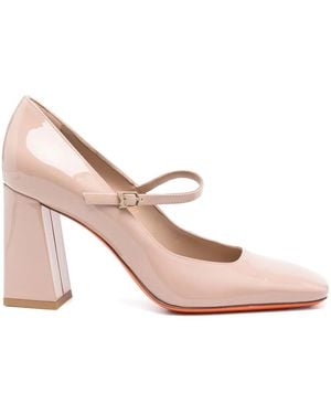 Santoni レザーパンプス - ピンク
